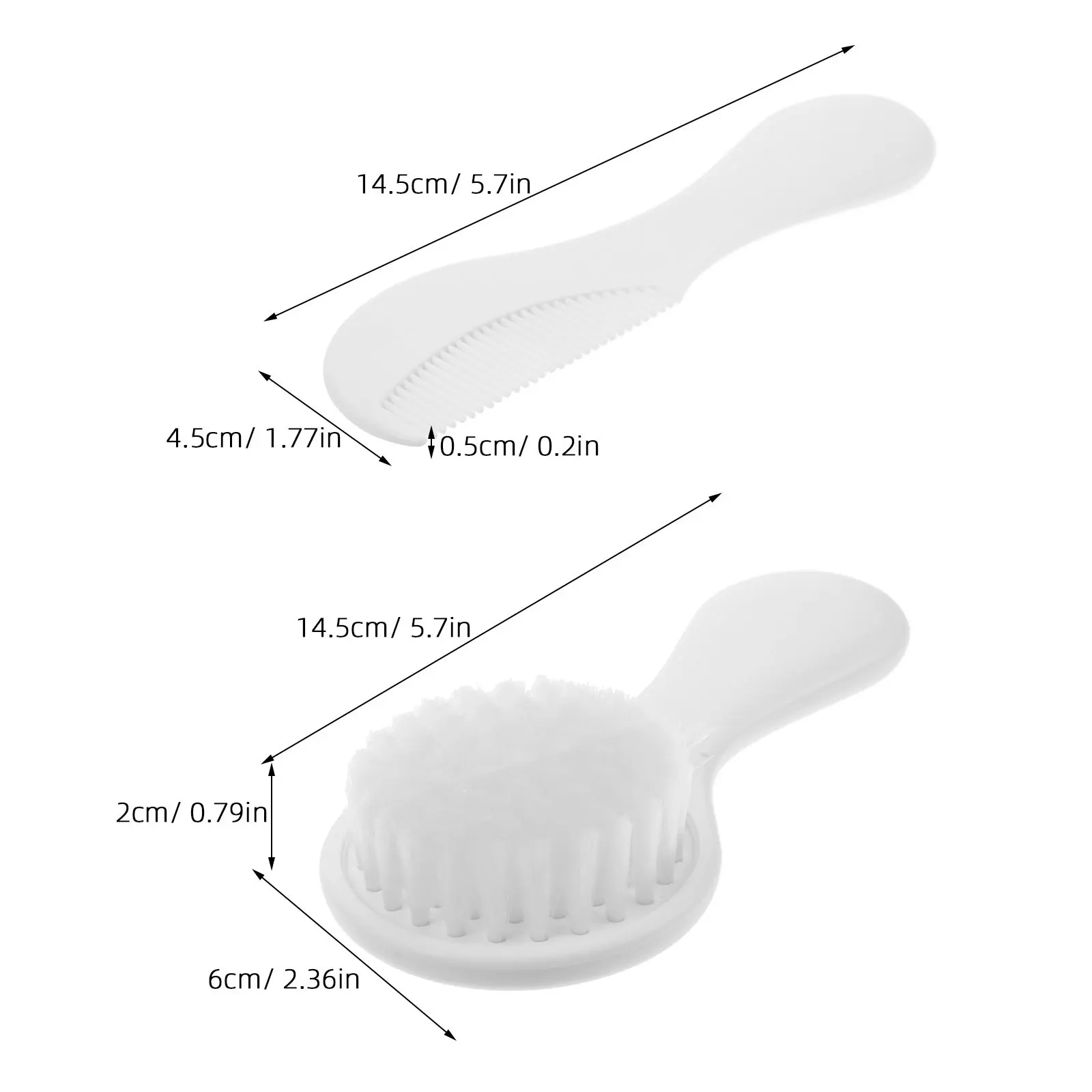 Cepillo y peine para el pelo de bebé: cerdas suaves sin tirones - imagen 2