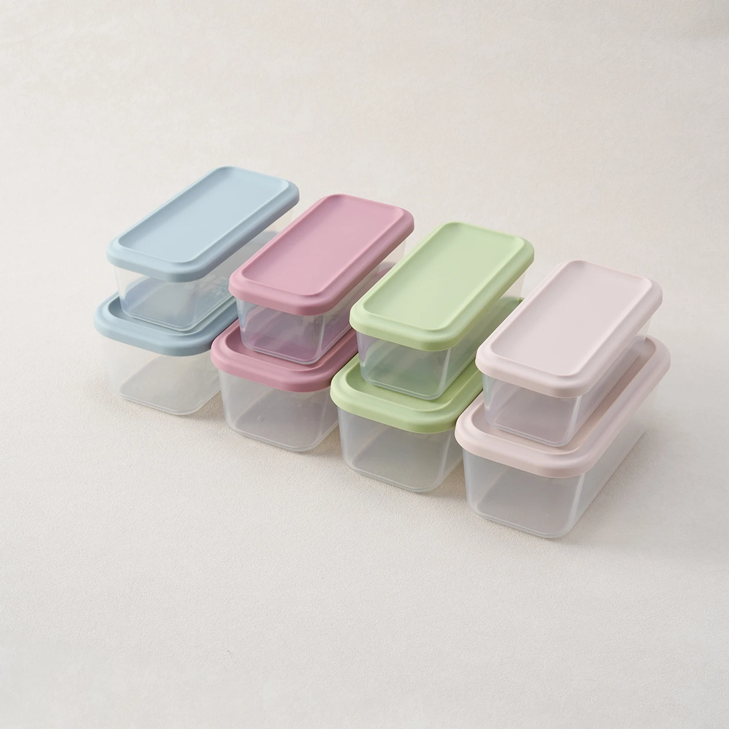 Recipientes tipo bento rectangulares en silicona para porciones infantiles