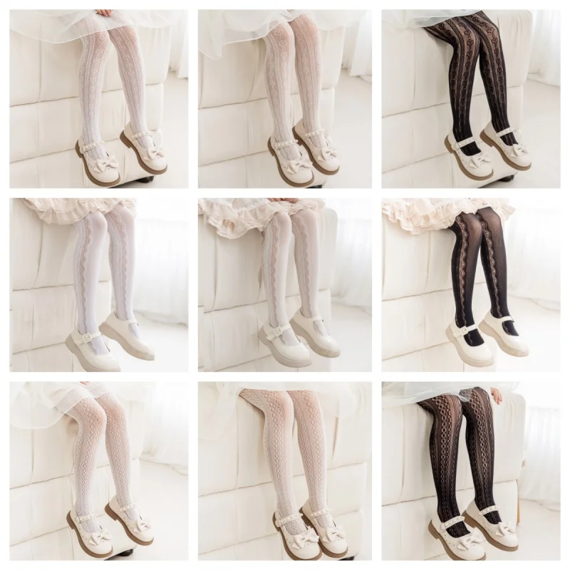 Pantimedias de encaje floral para niña - Primavera - imagen 3