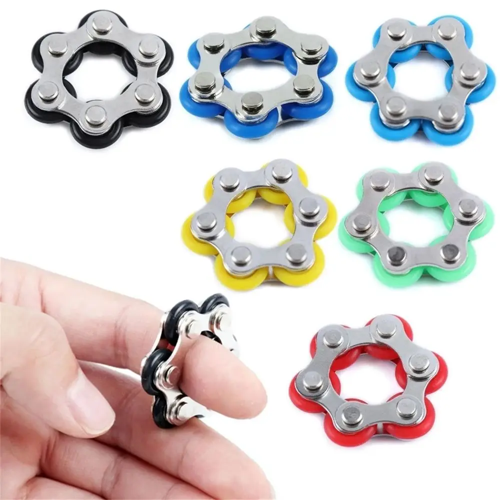 Anillo fidget metálico visto desde arriba