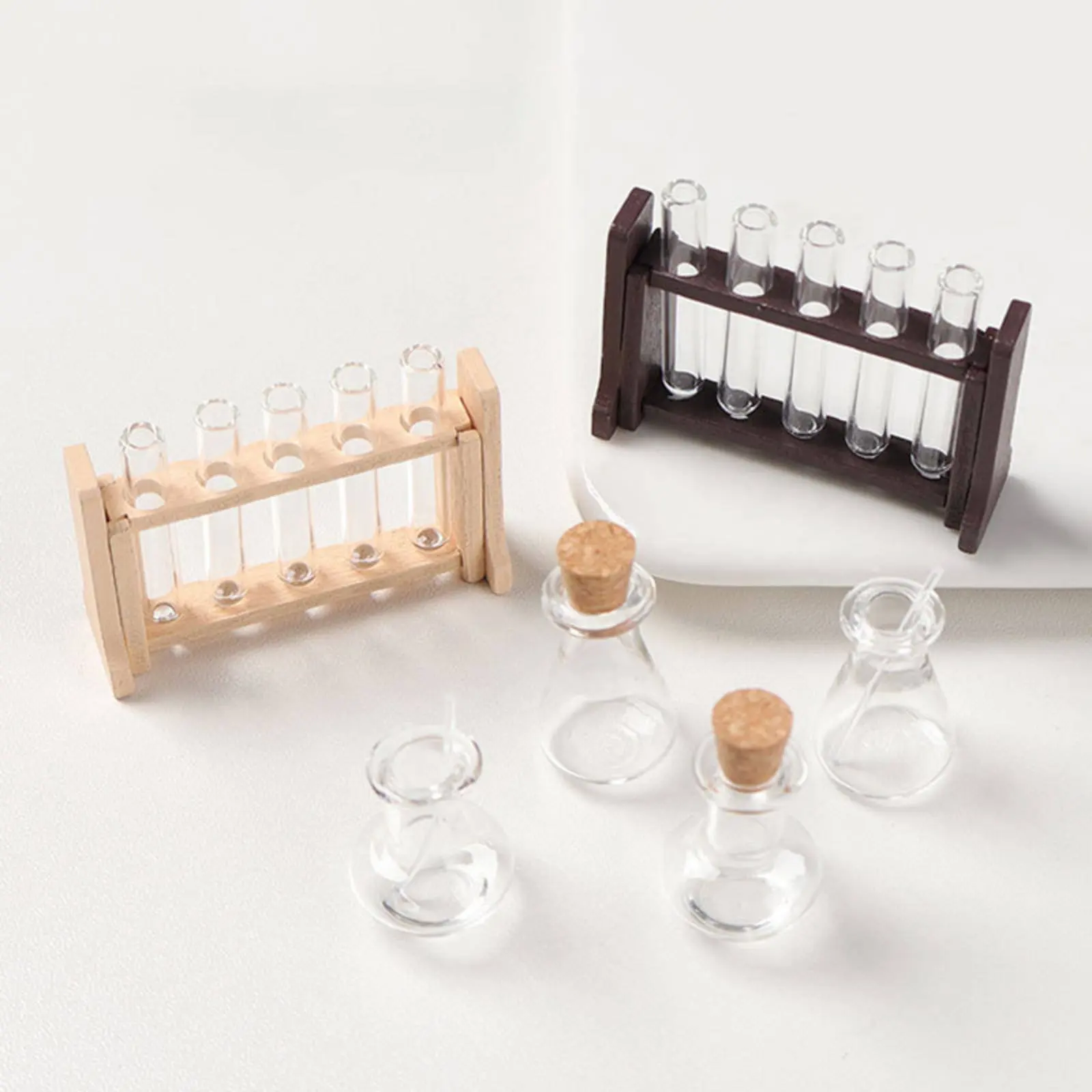 Set de laboratorio infantil con tubos de ensayo en miniatura