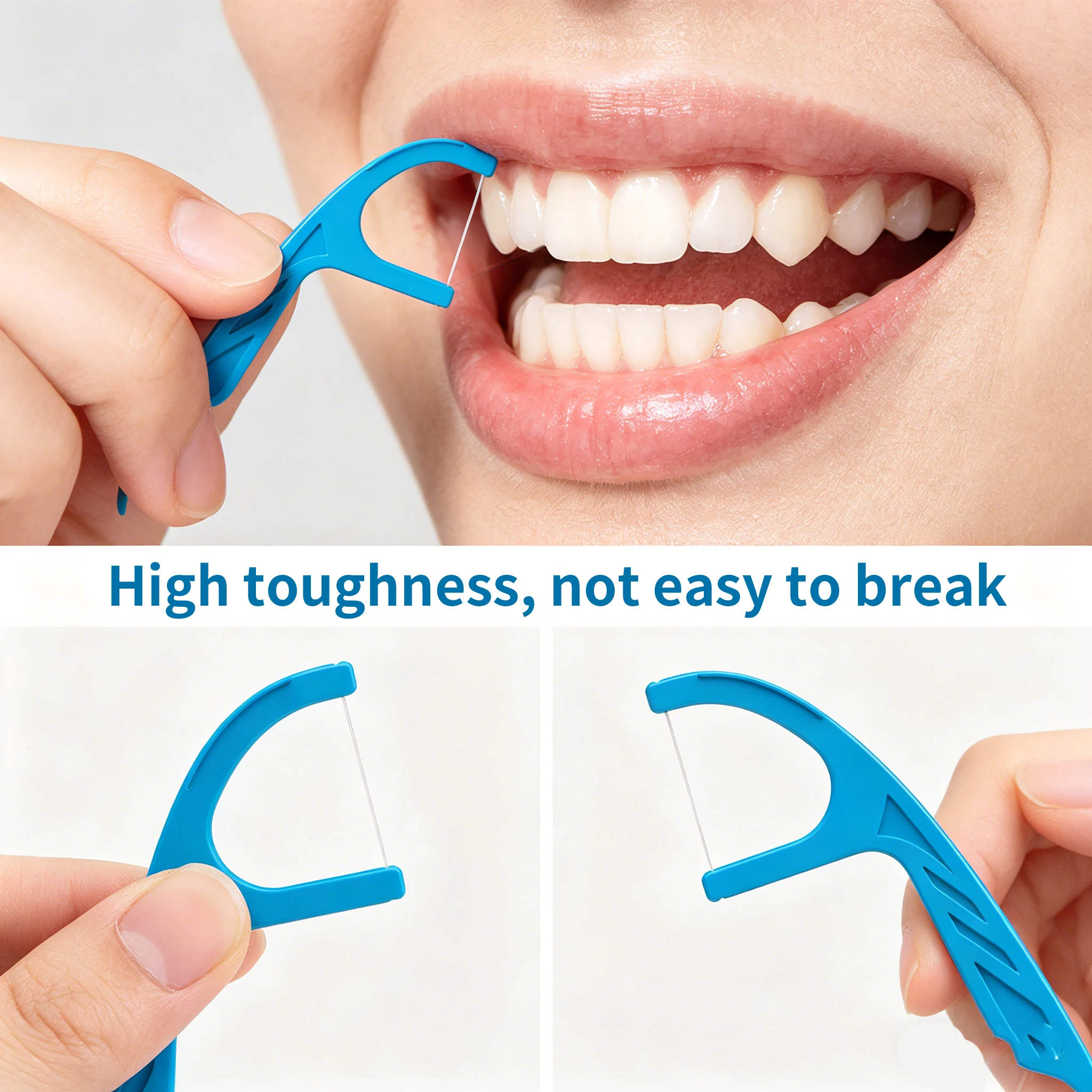 Palillos de hilo dental boca ancha con sabor a menta, resistentes - imagen 5
