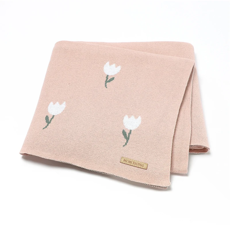 Manta de algodón floral para cuna – Tejido suave para bebé