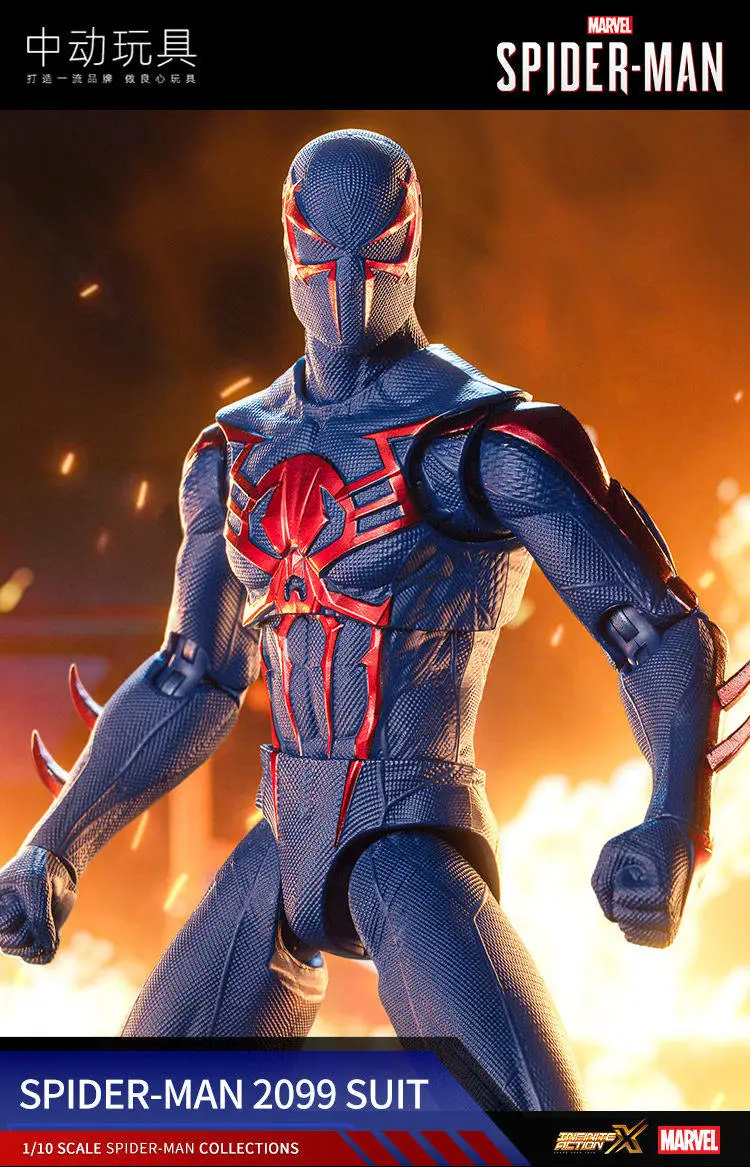 Spider-Man Miles Morales Traje 2099 vista frontal