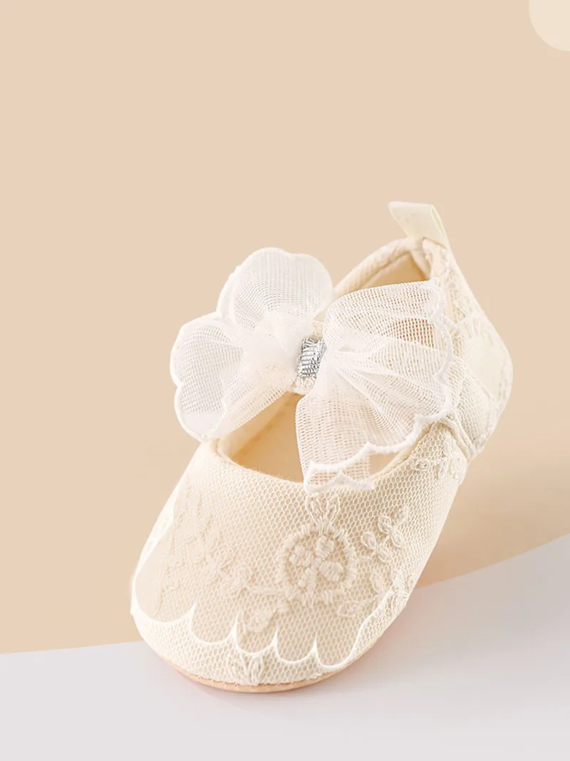 MILANCEL zapatos verano bebé malla bordada con lazo y suela blanda - imagen 5