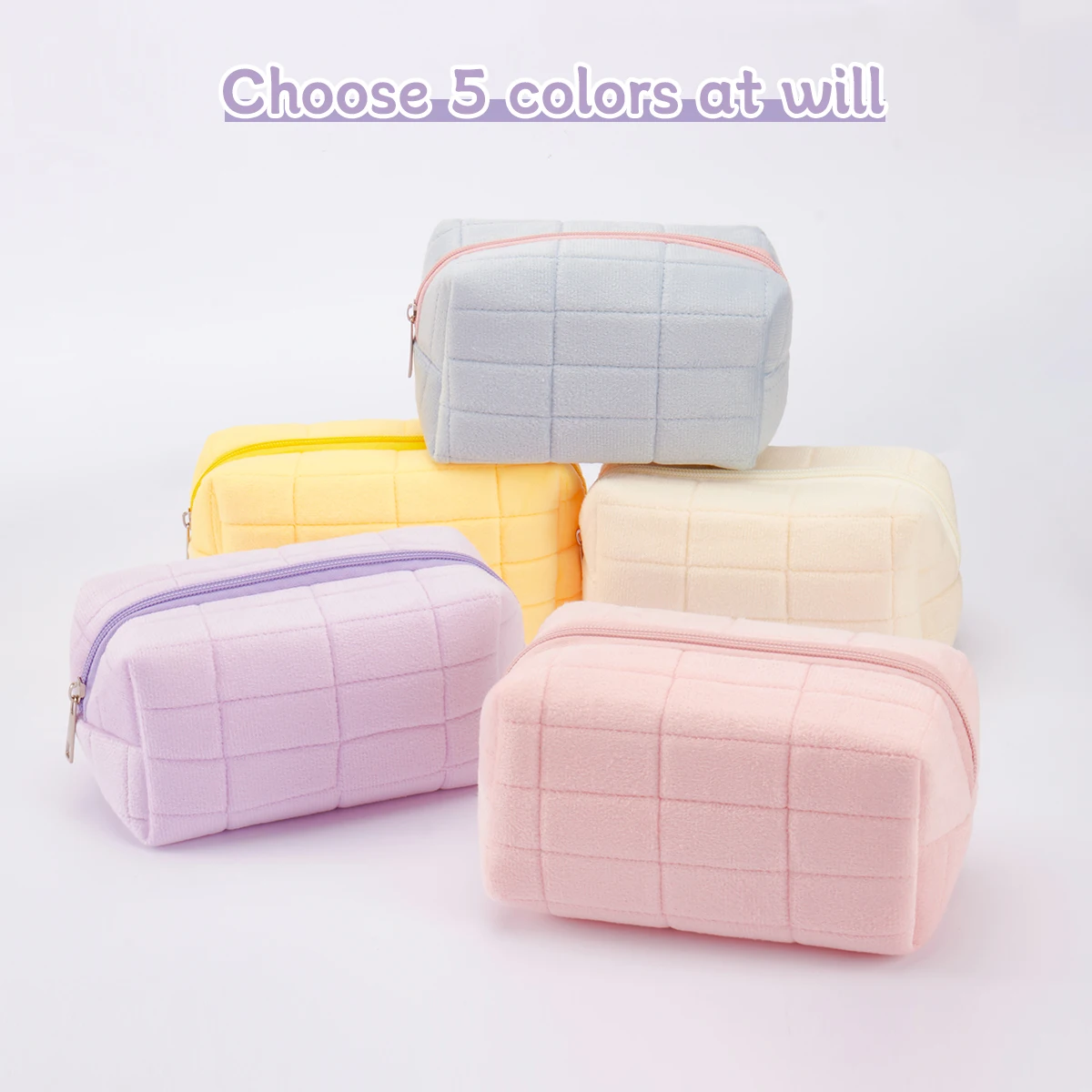 Neceser infantil de felpa para niñas – Bolsa maquillaje con cremallera - imagen 5