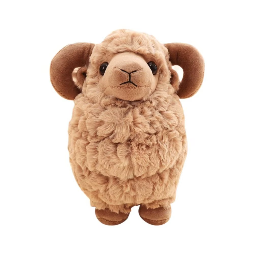 Peluche de oveja con grandes cuernos, suave y tierno para niño - imagen 3