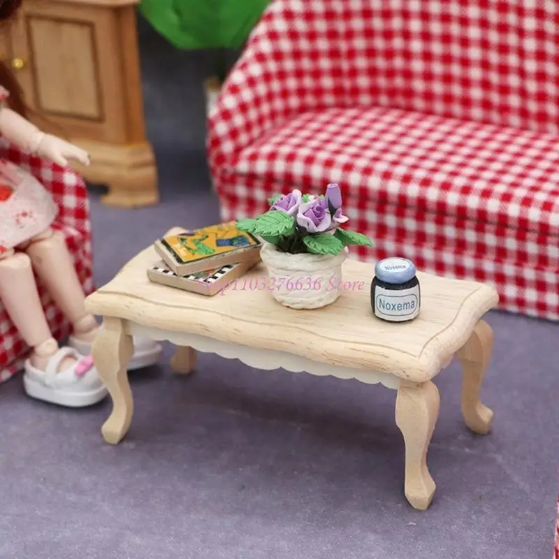 Muebles en miniatura de madera para sala de estar estilo café - imagen 4