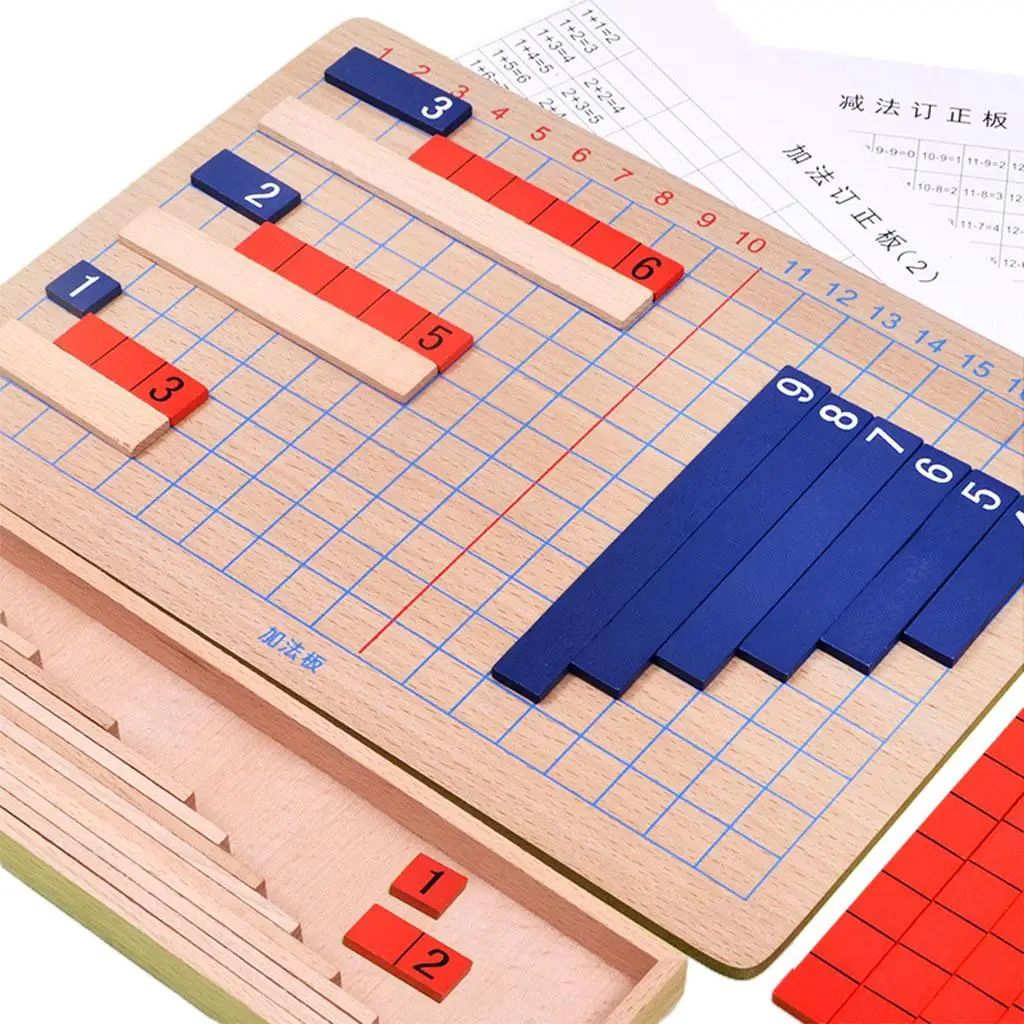 Juego Montessori de matemáticas en madera con rompecabezas - imagen 2