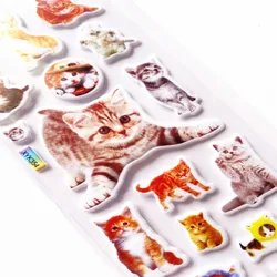 Pegatinas 3D con relieve de animales para decorar álbumes y regalos infantiles
