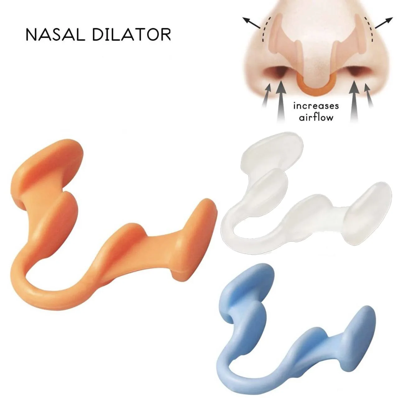 Clip nasal antirronquidos de silicona para dormir - imagen 2