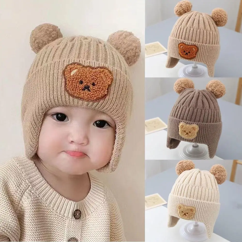 Gorro de punto con orejas de oso para bebé – Cálido invierno - imagen 4