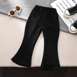 Leggings elásticos de cintura plana para niña – tejido suave para primavera y otoño