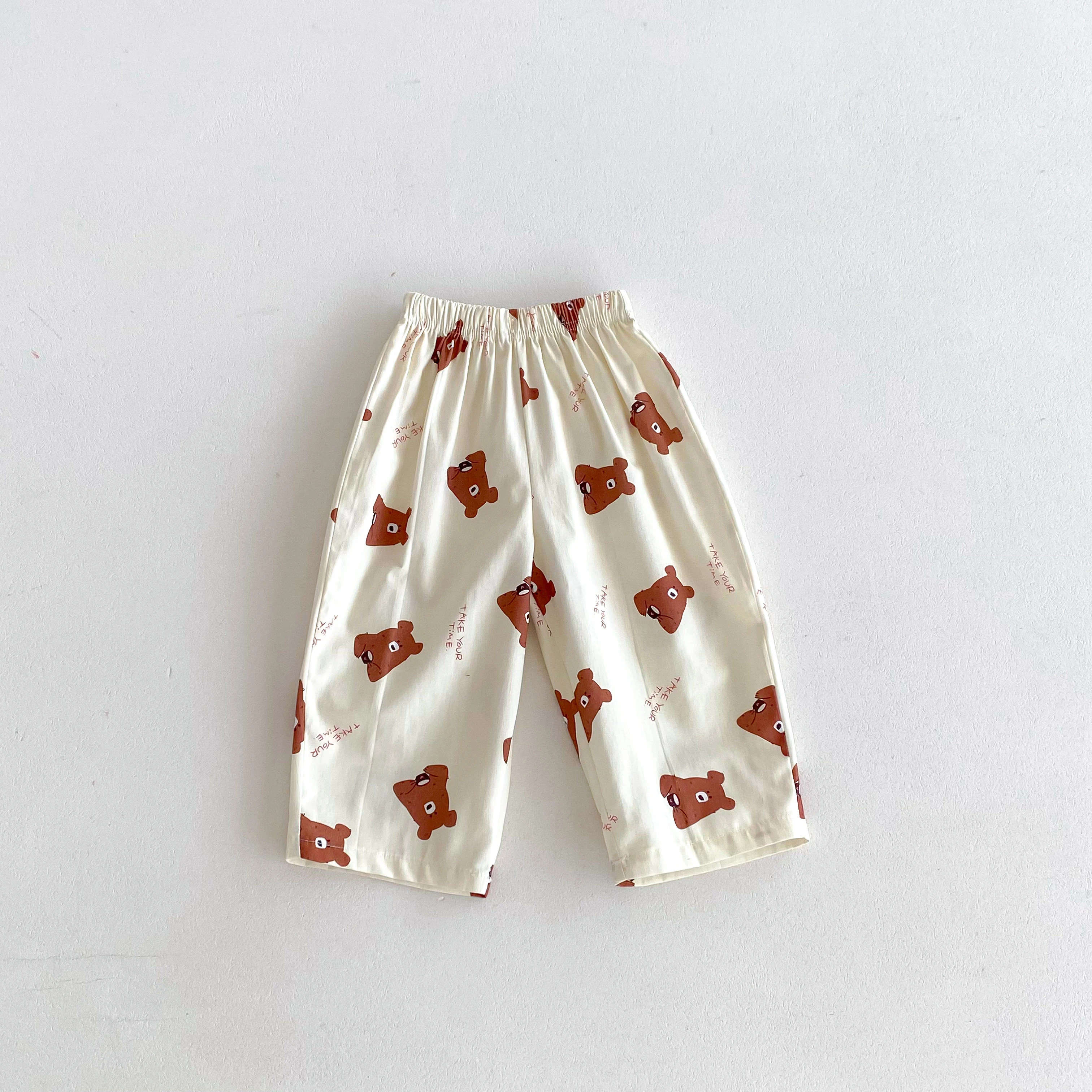 Pantalones de verano tipo harem estampado sencillo para niños - imagen 5