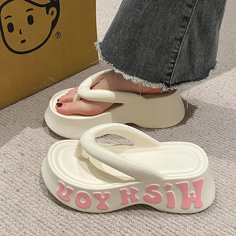 Chanclas plataforma suela gruesa para niña – Verano sin cordones