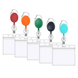 Porta-credencial retráctil con clip para niño - Identificación escolar