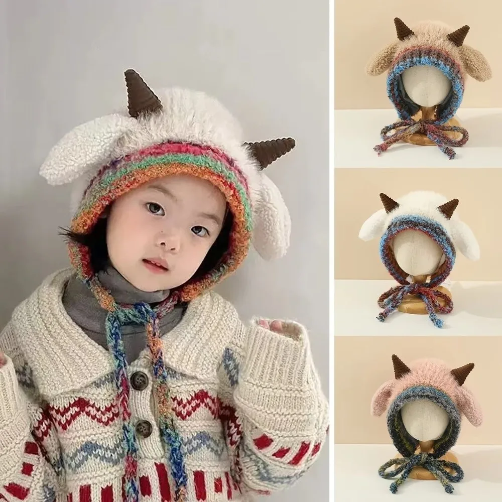 Gorro de invierno con orejas y dibujos animados para bebé - imagen 2