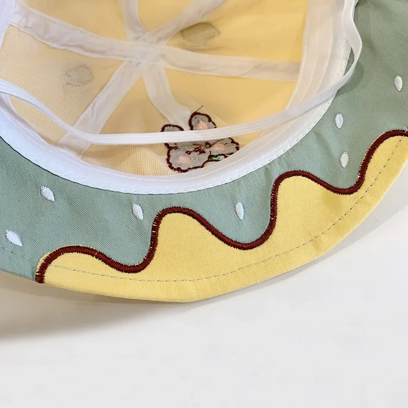 Sombrero de sol bebé tipo cubo conejito – gorra pescador ligera - imagen 5