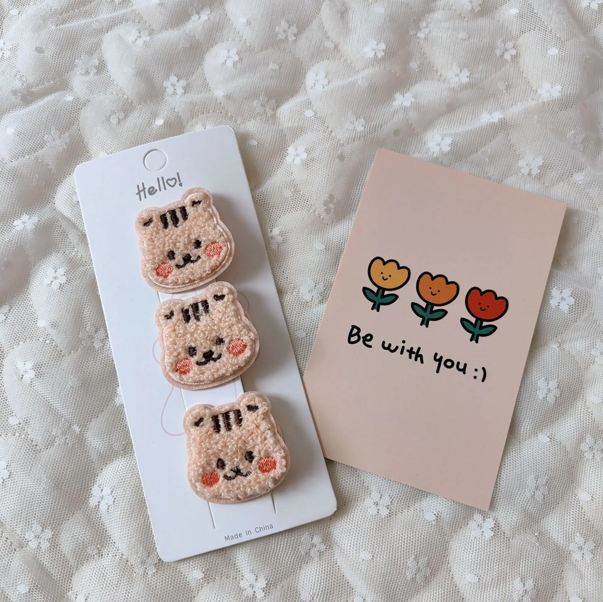 Pinza de pelo infantil con osito y conejito – Lindo detalle - imagen 3