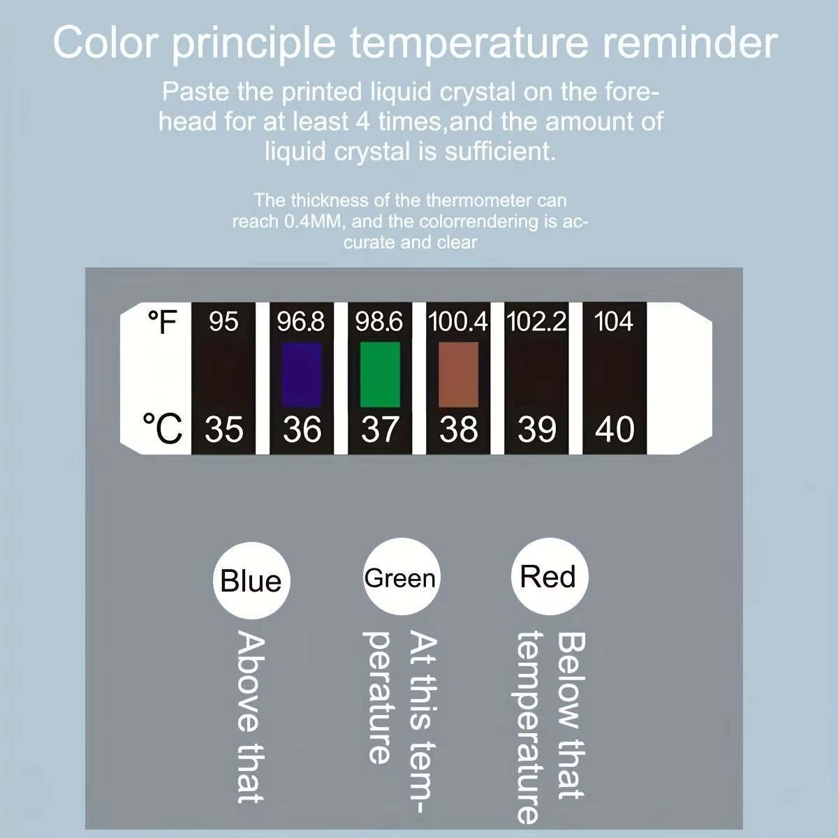 Termómetro adhesivo cambio de color para bebés – Control de temperatura - imagen 5