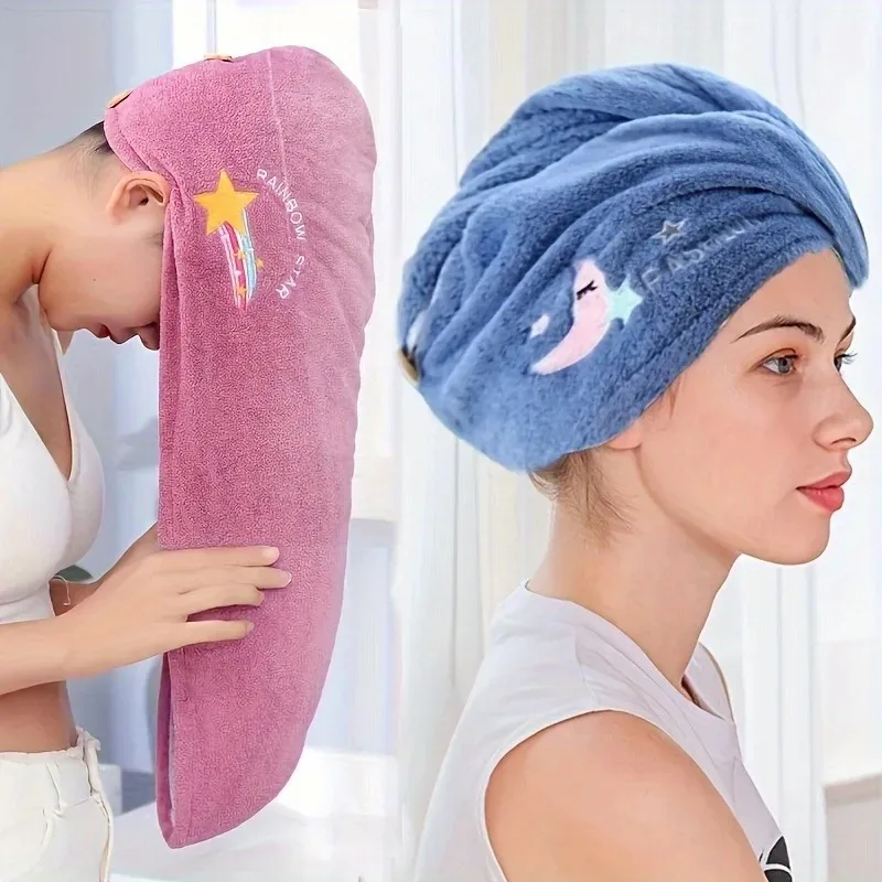 Gorro Hari ducha microfibra para secado rápido con forro polar - imagen 2