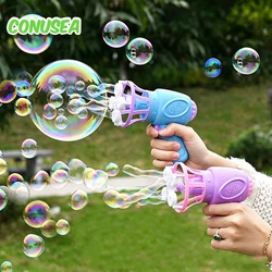 Pistola de burbujas mini para niños y niñas, al aire libre