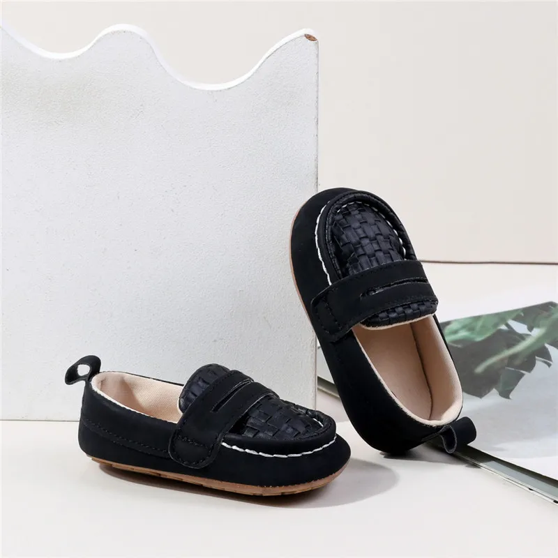 Zapatos de bebé en cuero con suela antideslizante para primeros pasos - imagen 5