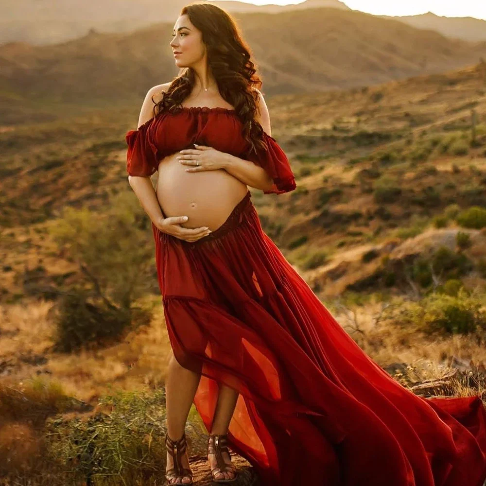 Conjunto de maternidad con abertura lateral
