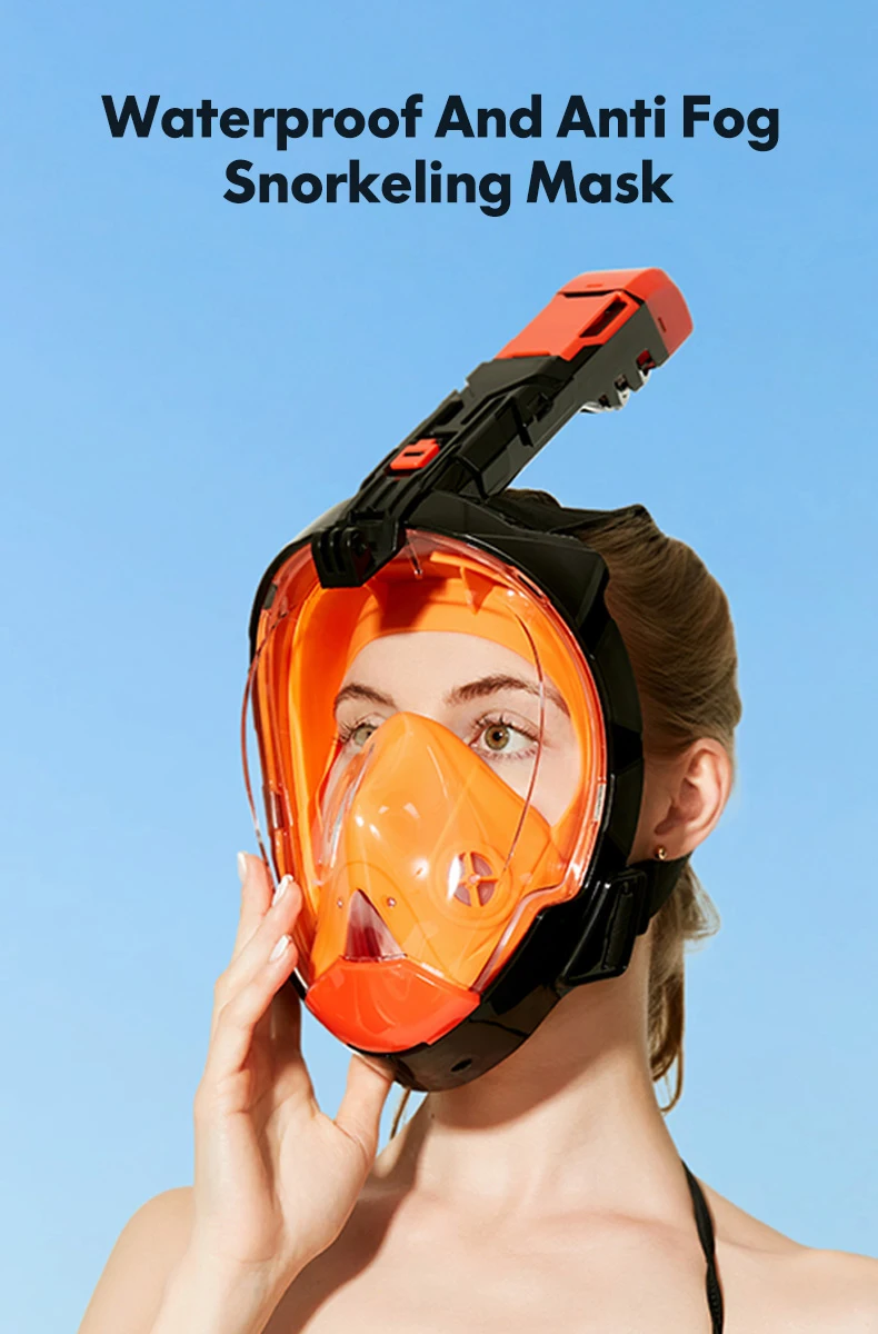 Máscara de buceo de cara completa con diseño panorámico