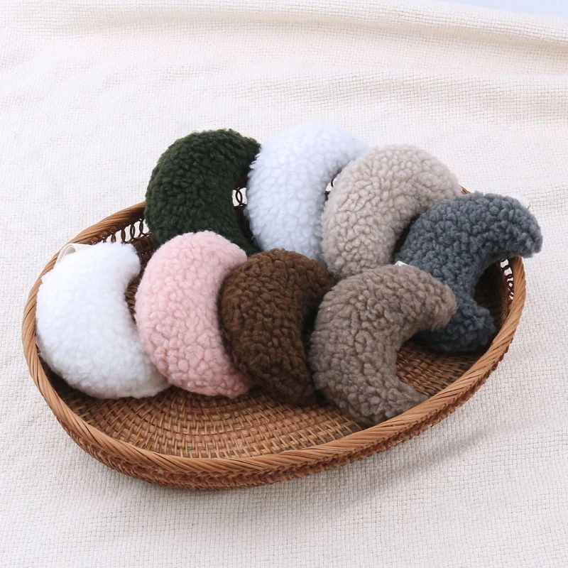 Cadena de chupete con peluche lunar 3D – Sujetachupetes de algodón esponjoso - imagen 2