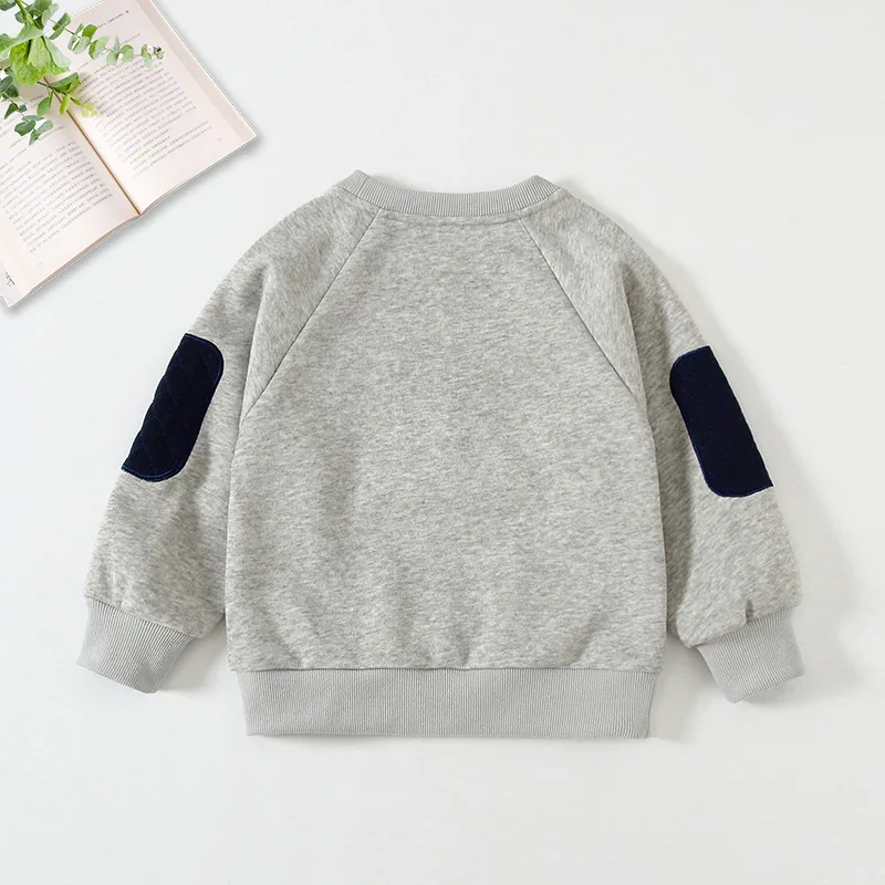 Sudadera de manga larga infantil con cuello redondo, holgada - imagen 5