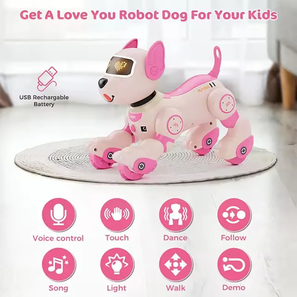 Robot RC inteligente programable con luces LED y sonido para niños - imagen 5