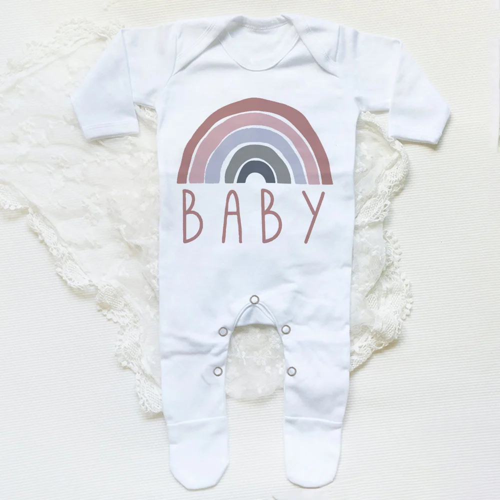 Traje de dormir bebé arcoíris - Chaleco mono recién nacido