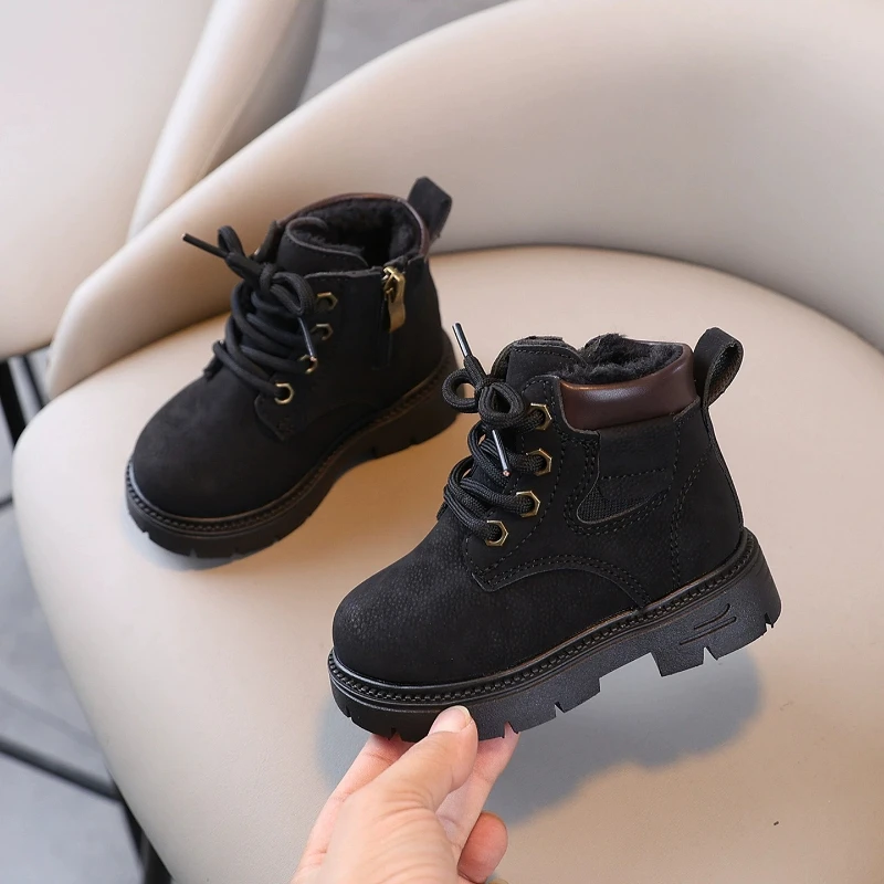 Botas de nieve de invierno con forro de peluche antideslizantes - imagen 3