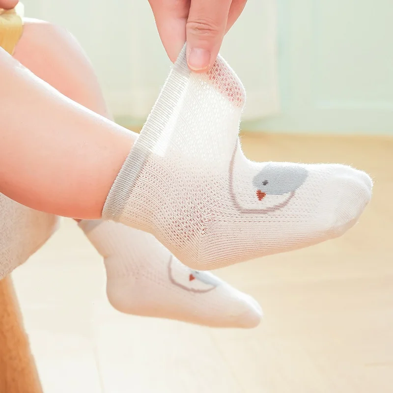 Calcetines de malla algodón para bebé – Verano suave sin costuras - imagen 2