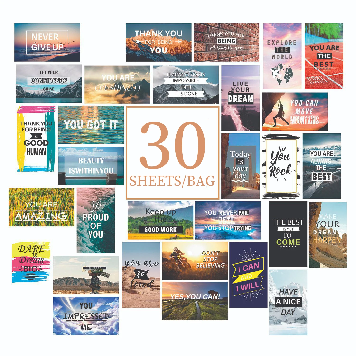 Tarjetas y postales motivacionales con pegatinas para decorar - imagen 5