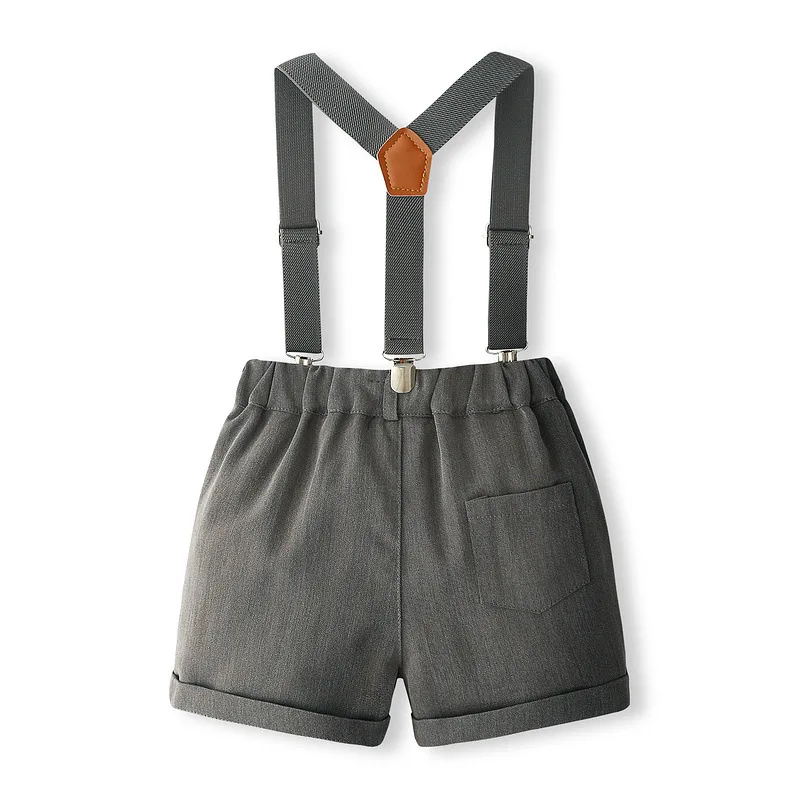 Conjunto verano niño: camisa manga corta con lazo y pantalón tirantes - imagen 5