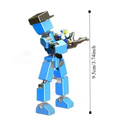 Figura de robot articulado transformable impresa en 3D para niños