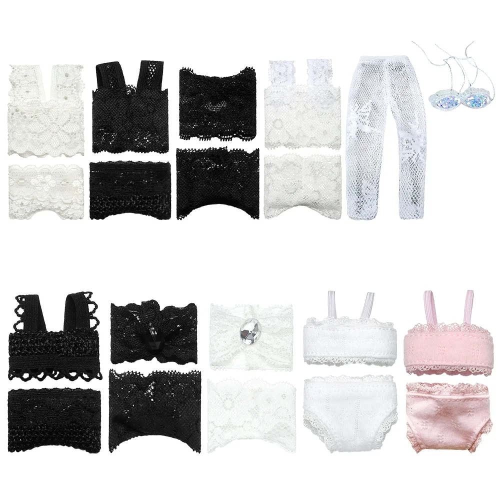 Conjunto de ropa interior para muñecas Blythe 30 cm, encaje suave