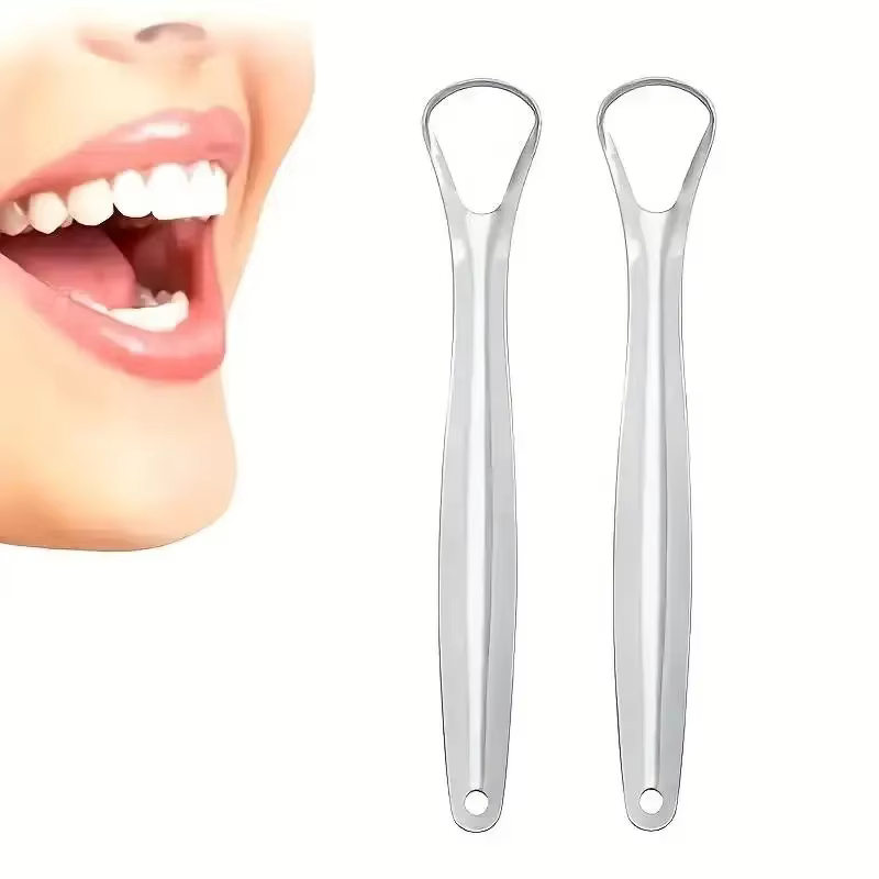 Raspador de lengua acero inoxidable para sarro y mal aliento oral