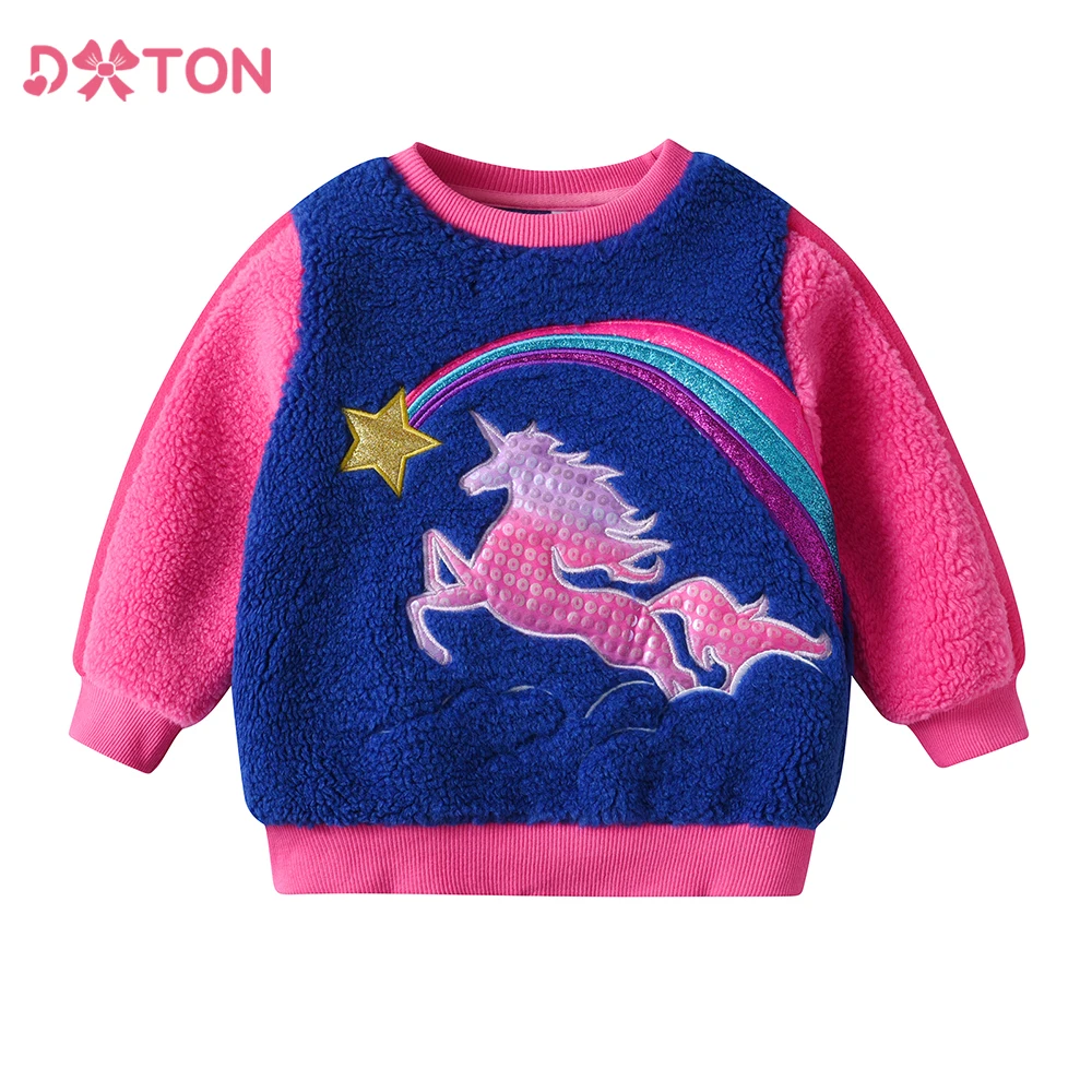 Dxton Sudadera polar gruesa para niña – Cálida prenda invernal - imagen 5