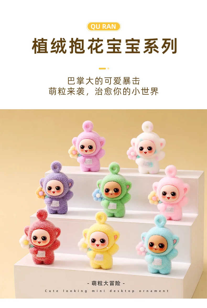Figuras de muñecas bebé con flores
