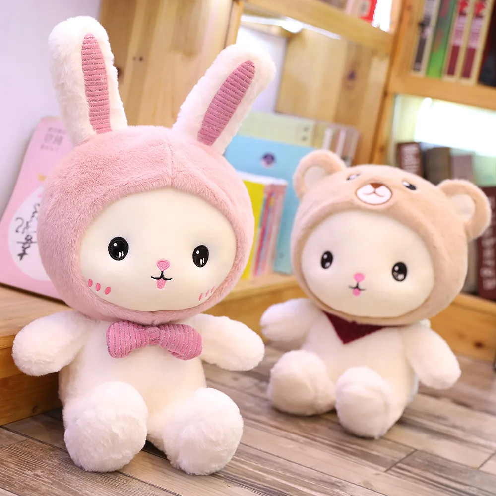 Peluche de conejo con almohada de compañía suave
