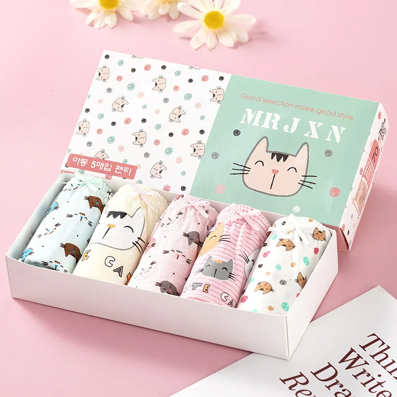 Bragas de algodón con estampado de gato para niña - Suaves y transpirables - imagen 3
