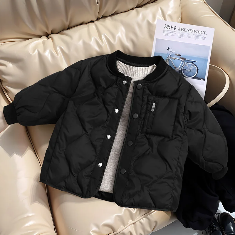 Abrigo de plumón infantil cálido con capucha para invierno - imagen 2