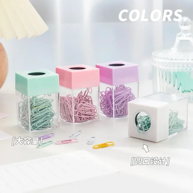 Clip de papel magnético colores pastel – Caja portátil - imagen 3