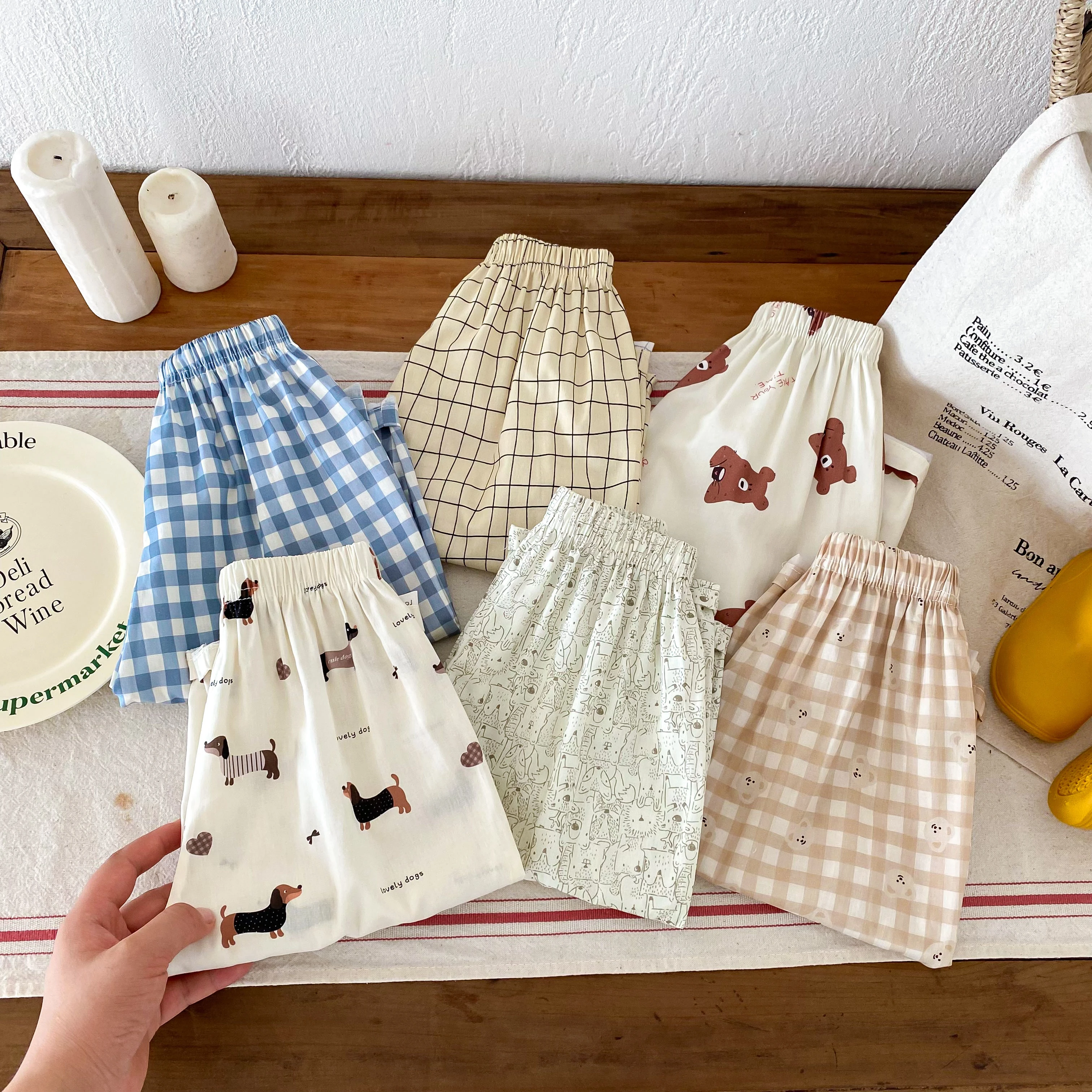 Pantalones de verano tipo harem estampado sencillo para niños - imagen 2