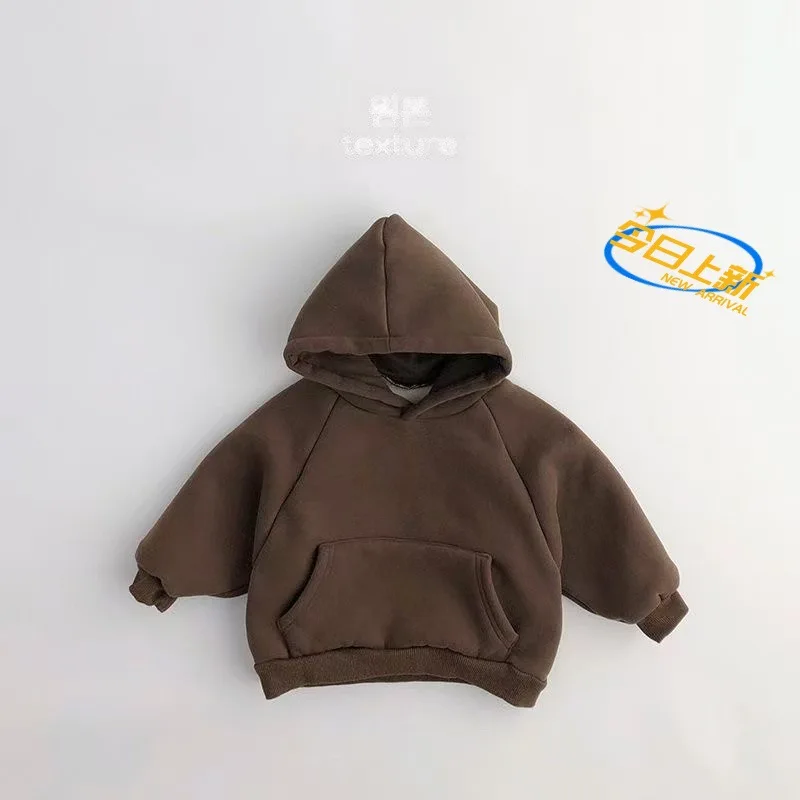 Sudadera de lana con capucha cálida para niños en invierno - imagen 2