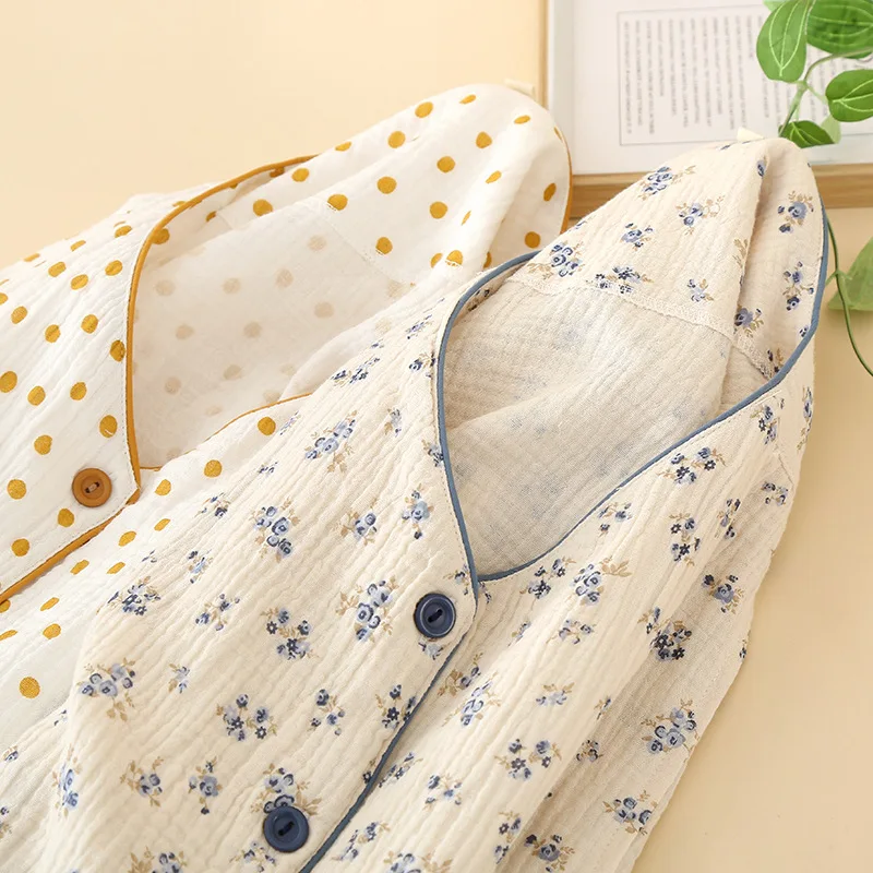 Pijama embarazo algodón floral manga larga para amamantar - imagen 5