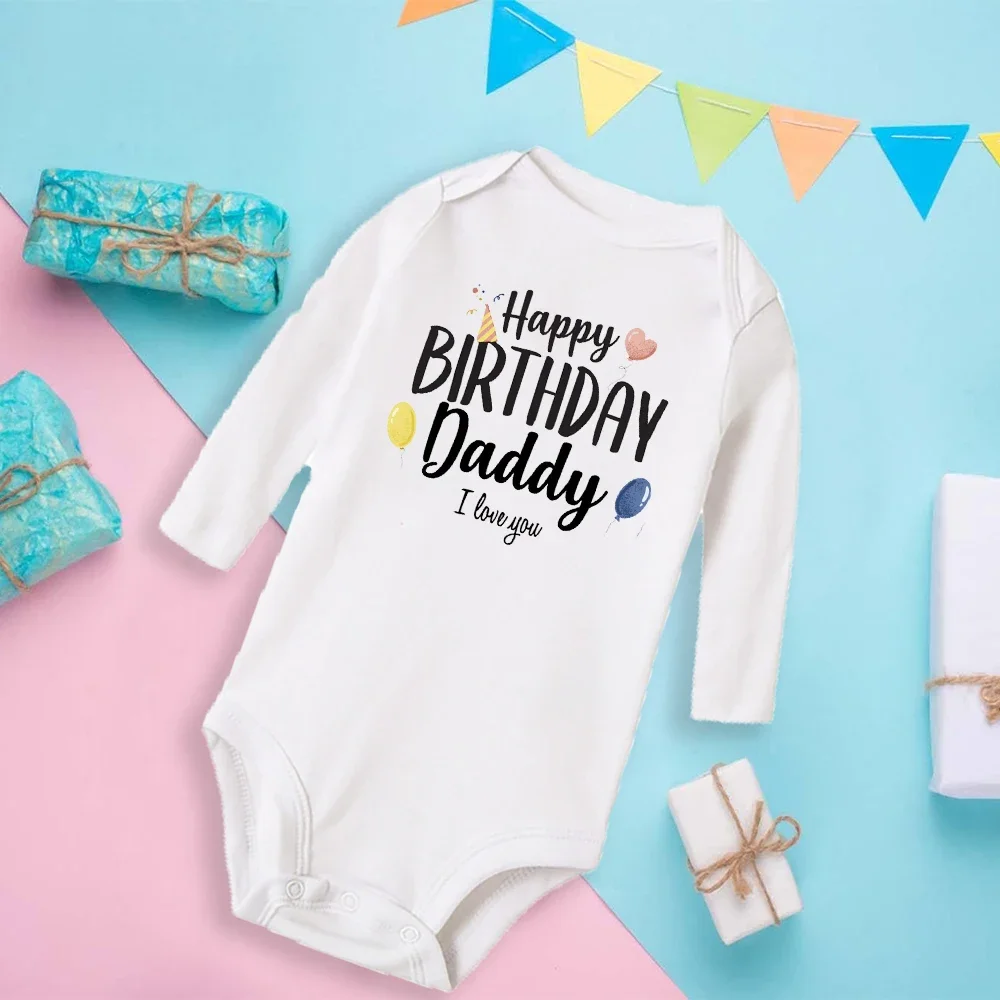 Mameluco recién nacido manga larga casual – Regalo cumpleaños papá - imagen 3